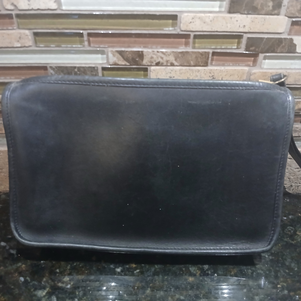 Coach Janice Legacy Black Leather Satchel!